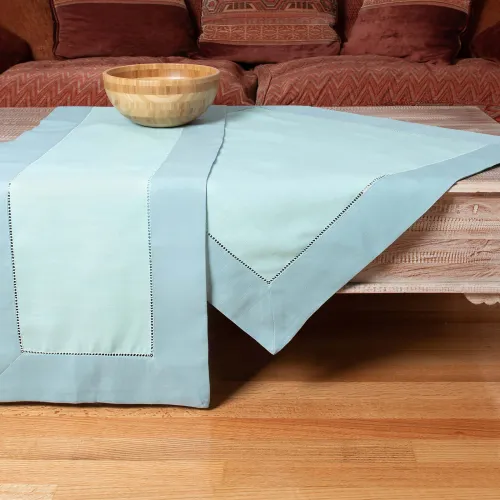 τραπεζοκαρέ (140cm x 140cm)  bg17 σιέλ/τυρκουάζ
