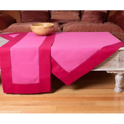 τραπεζοκαρέ (140cm x 140cm)  bg17 φούξια/ανοιχτό μωβ