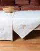 τραπεζοκαρέ (140cm x 140cm) bow ivory/καφέ τραπεζοκαρέ (140cm x 140cm) bow ivory/καφέ