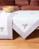 τραπεζοκαρέ (140cm x 140cm) bow ivory/μωβ τραπεζοκαρέ (140cm x 140cm) bow ivory/μωβ