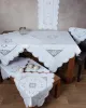 Πλεκτό με ύφασμα σετ 7 τεμαχίων 1266 (140cm x 140cm/90cm x 90cm/50cm x 150cm/60cm x 60cm x 2/40cm x 40cm x 2) λευκό