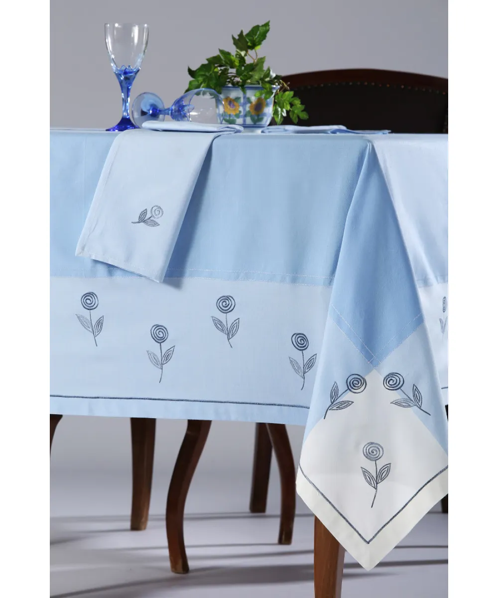 Τραπεζομάντηλο 623 (170cm x 220cm) σιέλ Τραπεζομάντηλο 623 (170cm x 220cm) σιέλ