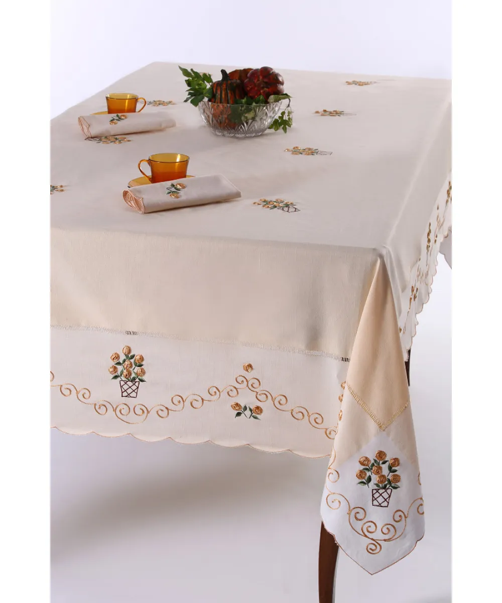 Τραπεζομάντηλο 569b (170cm x 270cm) κίτρινο Τραπεζομάντηλο 569b (170cm x 270cm) κίτρινο