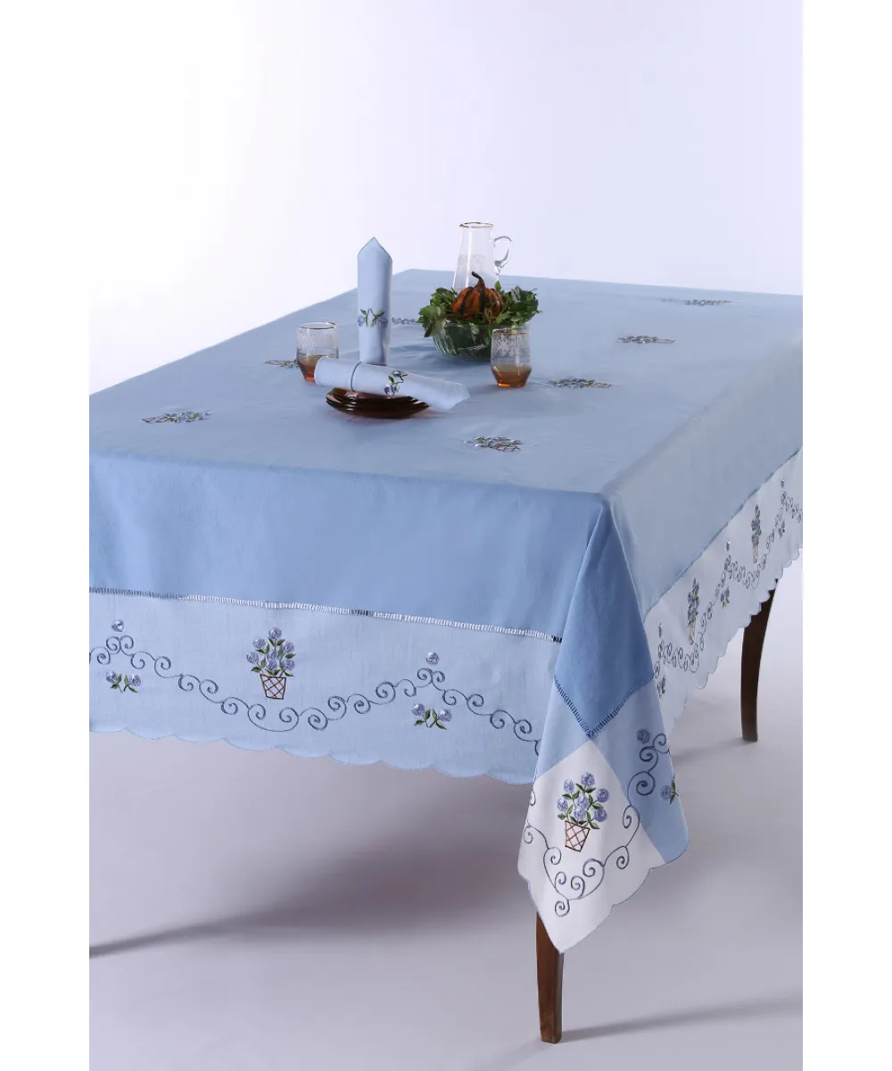Τραπεζομάντηλο 569b (170cm x 270cm) σιέλ Τραπεζομάντηλο 569b (170cm x 270cm) σιέλ