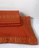σεντόνια βαμβακερά ( 230cm x 250cm 2x 50cm x 70cm) M126 κεραμιδί