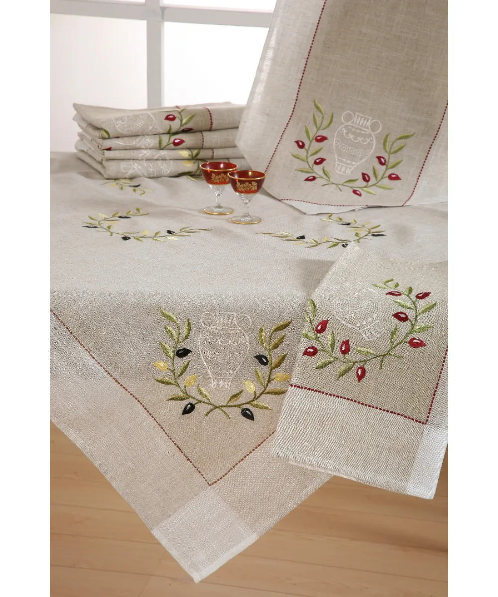Τραπεζομάντηλο 2630 (160cm x 210cm) κόκκινη ελιά
