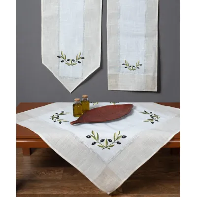 Τραβέρσα bg23a (40cm x 110cm) ivory με μαύρη ελιά 