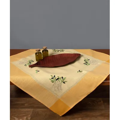 Τραπεζοκαρέ N1 (135cm x 135cm) κίτρινο