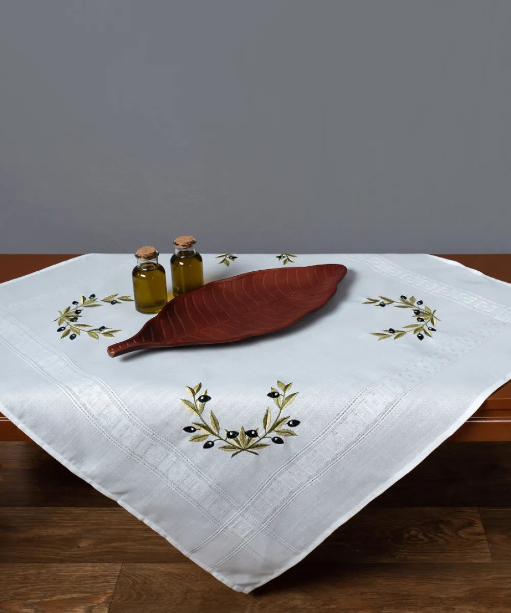 Τραπεζομάντηλο 3854 (135cm x 175cm) λευκό