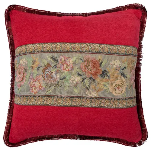 Μαξιλαροθήκη με κρόσσι 572 (65cm x 65cm) κόκκινο