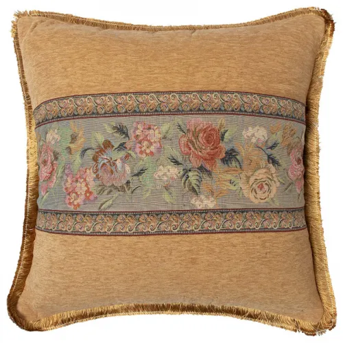 Μαξιλαροθήκη με κρόσσι 572 (65cm x 65cm) χρυσό