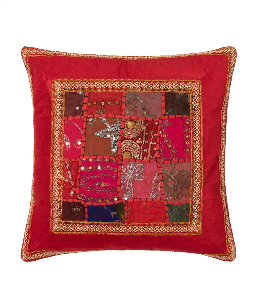 Μαξιλαροθήκη antic με φάσα (45cm x 45cm) κόκκινο