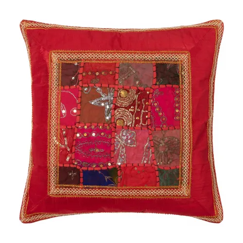 Μαξιλαροθήκη antic με φάσα (45cm x 45cm) κόκκινο