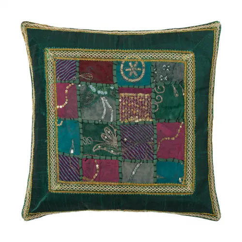 Μαξιλαροθήκη antic με φάσα (45cm x 45cm) πράσινο
