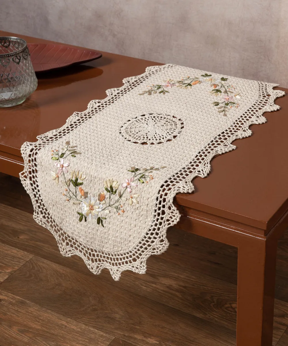 Τραβέρσα ροκοκό και πλεκτό (40cm x 90cm) 3509 oval Τραβέρσα ροκοκό και πλεκτό (40cm x 90cm) 3509 oval
