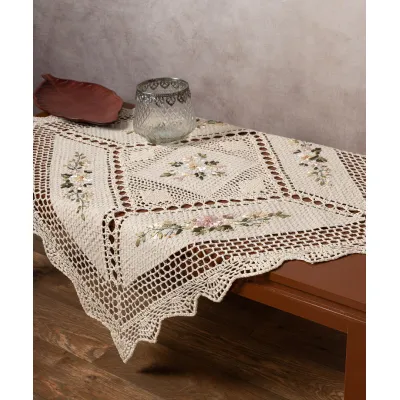 Τραπεζομάντηλο ροκοκό και πλεκτό (170cm x 170cm) 3509