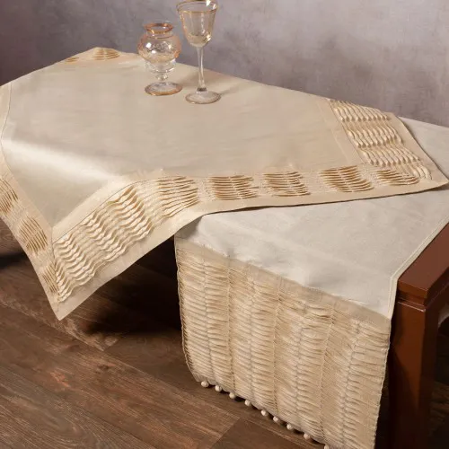 τραβέρσα (40cm X 170cm) 3819 πλισέ ecru