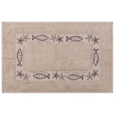 Πατάκι ψάρι σκέτο (50cm x 80cm) καφέ