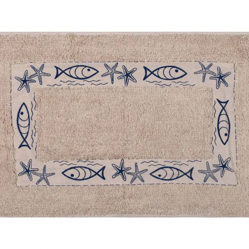 Πατάκι ψάρι σκέτο (50cm x 80cm) μπλέ