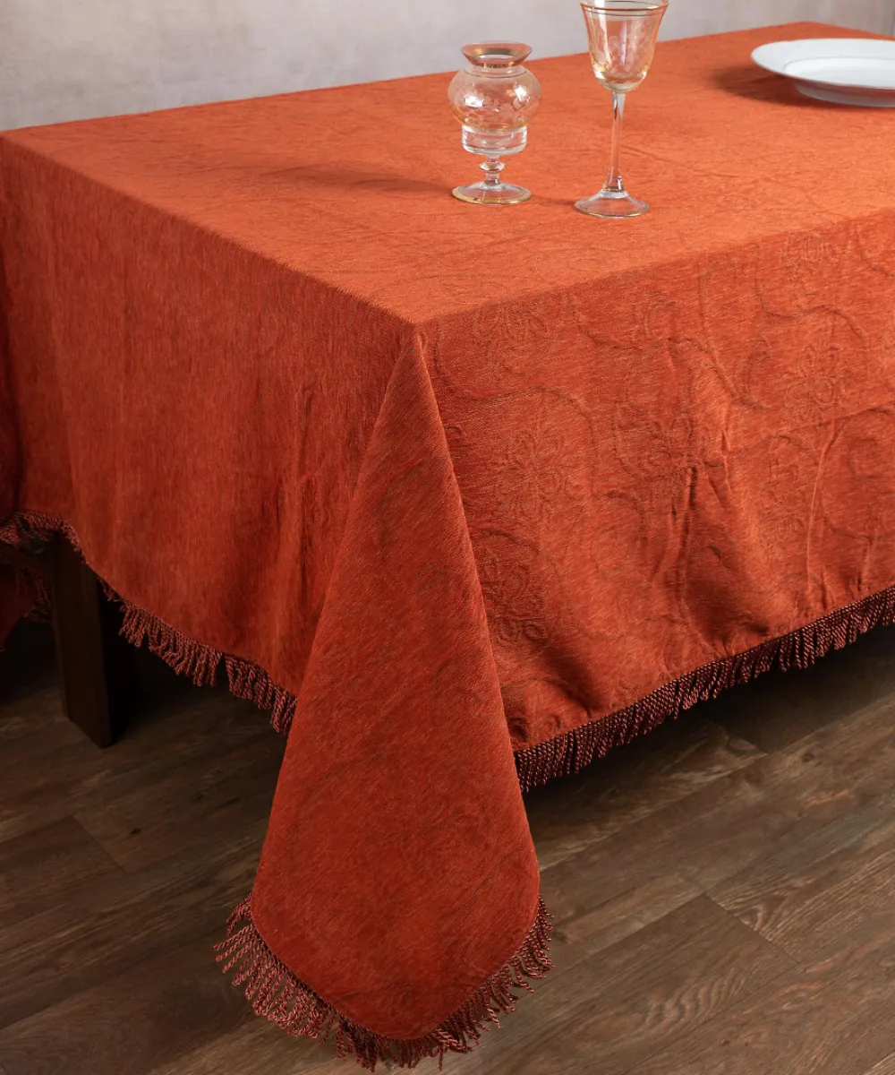 Σενίλ τραπεζομάντηλο 055 (200cm x 240cm) πορτοκαλί Σενίλ τραπεζομάντηλο 055 (200cm x 240cm) πορτοκαλί