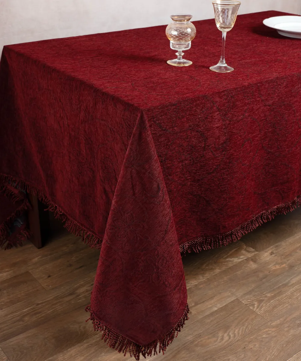 Σενίλ τραπεζομάντηλο 055 (200cm x 280cm) μπορντώ Σενίλ τραπεζομάντηλο 055 (200cm x 280cm) μπορντώ