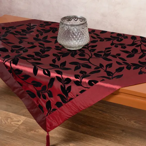 Σατέν καρέ 081 (85cm x 85cm) μπορντώ