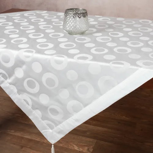 Σατέν καρέ 082 (85cm x 85cm) λευκό