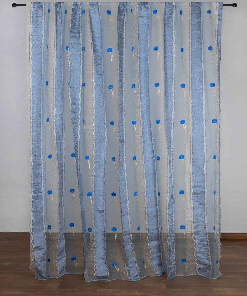 Κουρτίνα sl119 (280cm x 300cm) με τρέσα μπλέ Κουρτίνα sl119 (280cm x 300cm) με τρέσα μπλέ