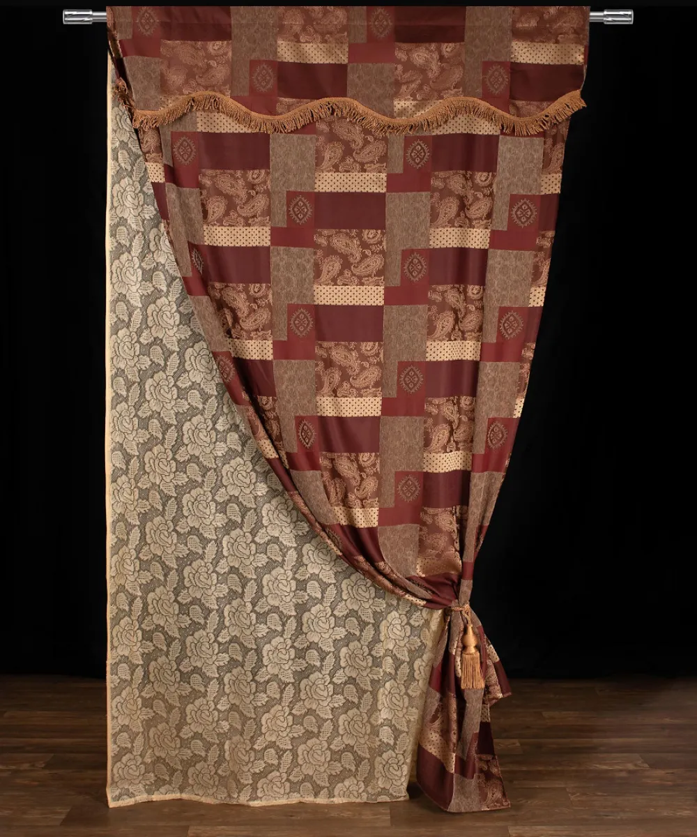 Κουρτίνα eleni (150cm x 280cm) με τούνελ Μπορντώ Κουρτίνα eleni (150cm x 280cm) με τούνελ Μπορντώ