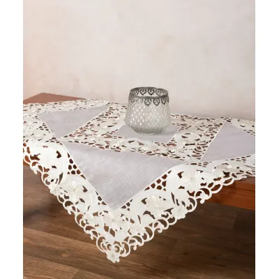 Σατέν κοφτό τραπεζοκαρέ (135cm x 135cm) L09021A
