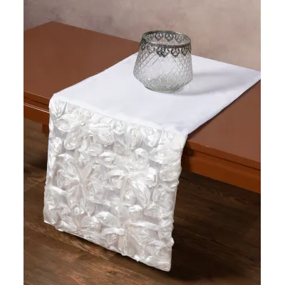 Σατέν τραβέρσα (35cm x 170cm) 1048 λευκή 