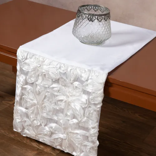 Σατέν τραβέρσα (35cm x 170cm) 1048 λευκή 