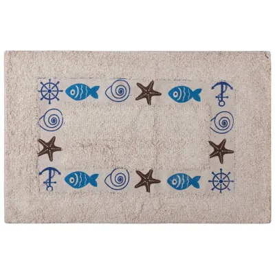 Πατάκι ψάρι σκέτο (40cm x 60cm) μπλέ