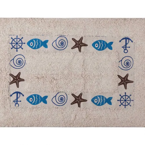Πατάκι ψάρι σκέτο (40cm x 60cm) μπλέ